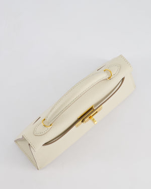 Hermès HSS Mini Kelly II 20cm Bag in Craie Epsom Leather with Gold Hardware