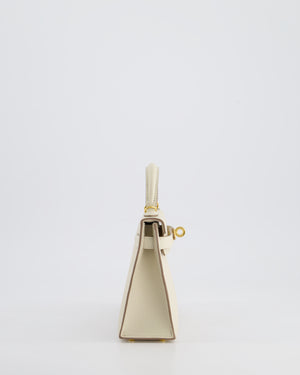 Hermès HSS Mini Kelly II 20cm Bag in Craie Epsom Leather with Gold Hardware