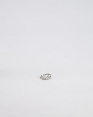 Blvgari Serpenti Viper One-Coil 18K White Gold Ring with Full Pavé Ring Size L