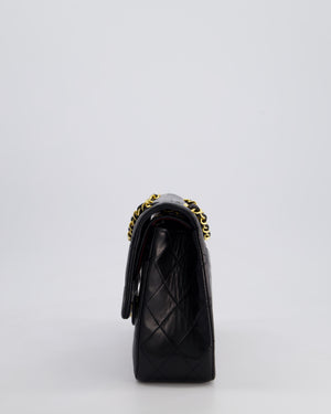 *PERFECT VINTAGE* Chanel Vintage Black Medium Classic Double Flap Bag in Lambskin Leather with 24k Gold Hardware