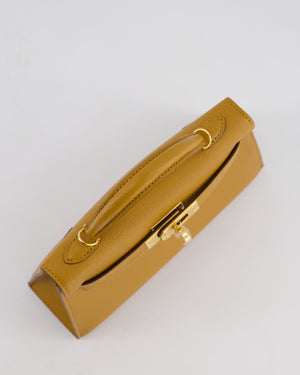 *HOT* Hermès Mini Kelly II 20cm Bag In Caramel and Cacao Chèvre Mysore Leather with Gold Hardware