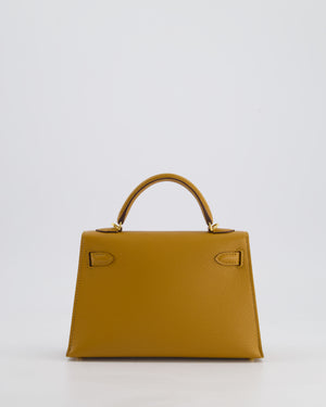 *HOT* Hermès Mini Kelly II 20cm Bag In Caramel and Cacao Chèvre Mysore Leather with Gold Hardware