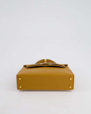 *HOT* Hermès Mini Kelly II 20cm Bag In Caramel and Cacao Chèvre Mysore Leather with Gold Hardware