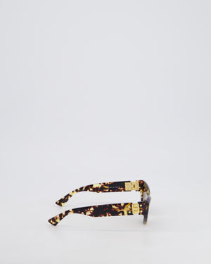 Bottega Veneta Cat-Eye Tortoise Shell Frame Sunglasses With Black Lens