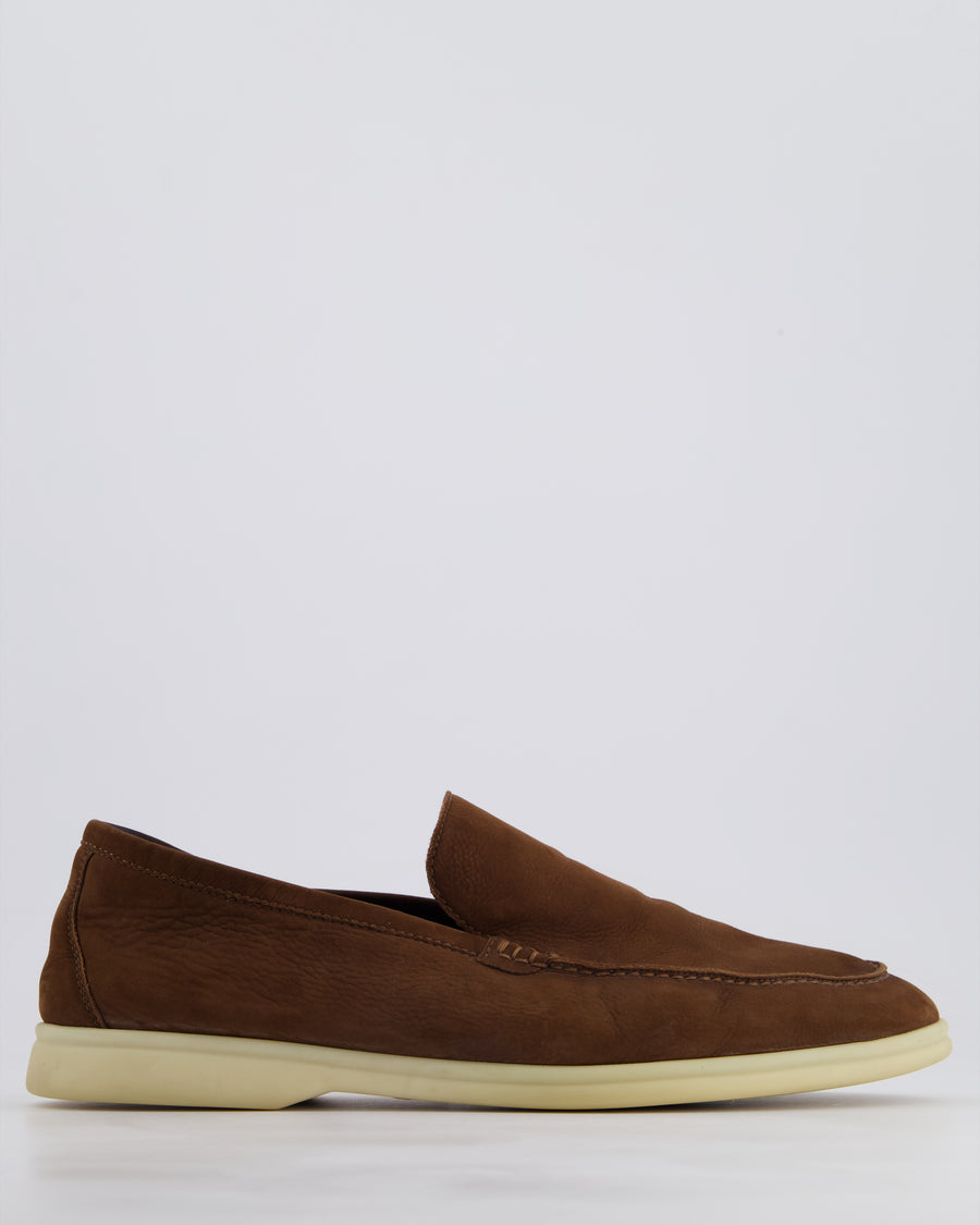 Loro Piana Menswear Brown Nubuck Summer Walks Size EU 42.5