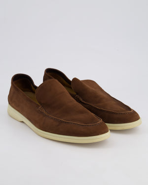 Loro Piana Menswear Brown Nubuck Summer Walks Size EU 42.5