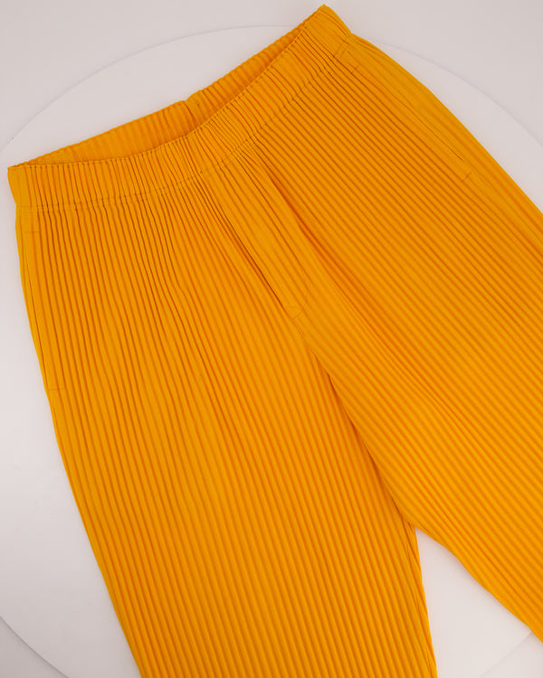 Issey Miyake Homme Plisse Menswear Orange Pleated Trousers Size 2 (Size Medium)