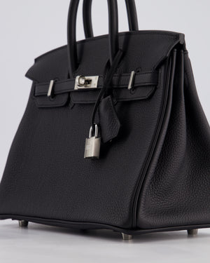 Hermès Birkin 25cm Bag Retourne in Black Togo Leather with Palladium Hardware