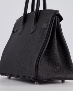 Hermès Birkin 25cm Bag Retourne in Black Togo Leather with Palladium Hardware