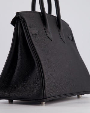Hermès Birkin 25cm Bag Retourne in Black Togo Leather with Palladium Hardware