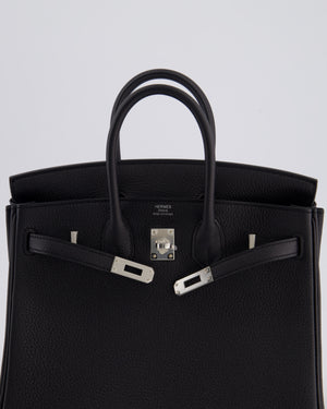 Hermès Birkin 25cm Bag Retourne in Black Togo Leather with Palladium Hardware
