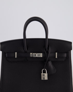Hermès Birkin 25cm Bag Retourne in Black Togo Leather with Palladium Hardware