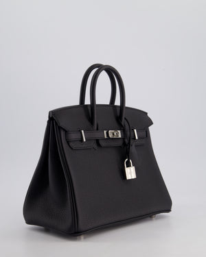 Hermès Birkin 25cm Bag Retourne in Black Togo Leather with Palladium Hardware