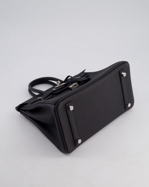 Hermès Birkin 25cm Bag Retourne in Black Togo Leather with Palladium Hardware