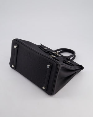 Hermès Birkin 25cm Bag Retourne in Black Togo Leather with Palladium Hardware