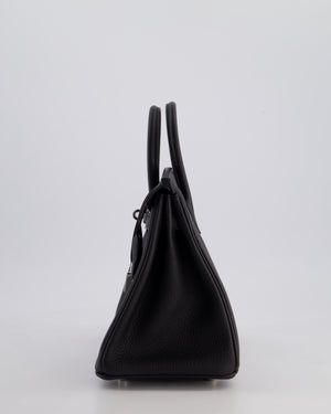 Hermès Birkin 25cm Bag Retourne in Black Togo Leather with Palladium Hardware