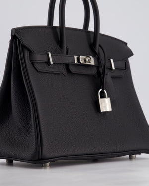 Hermès Birkin 25cm Bag Retourne in Black Togo Leather with Palladium Hardware