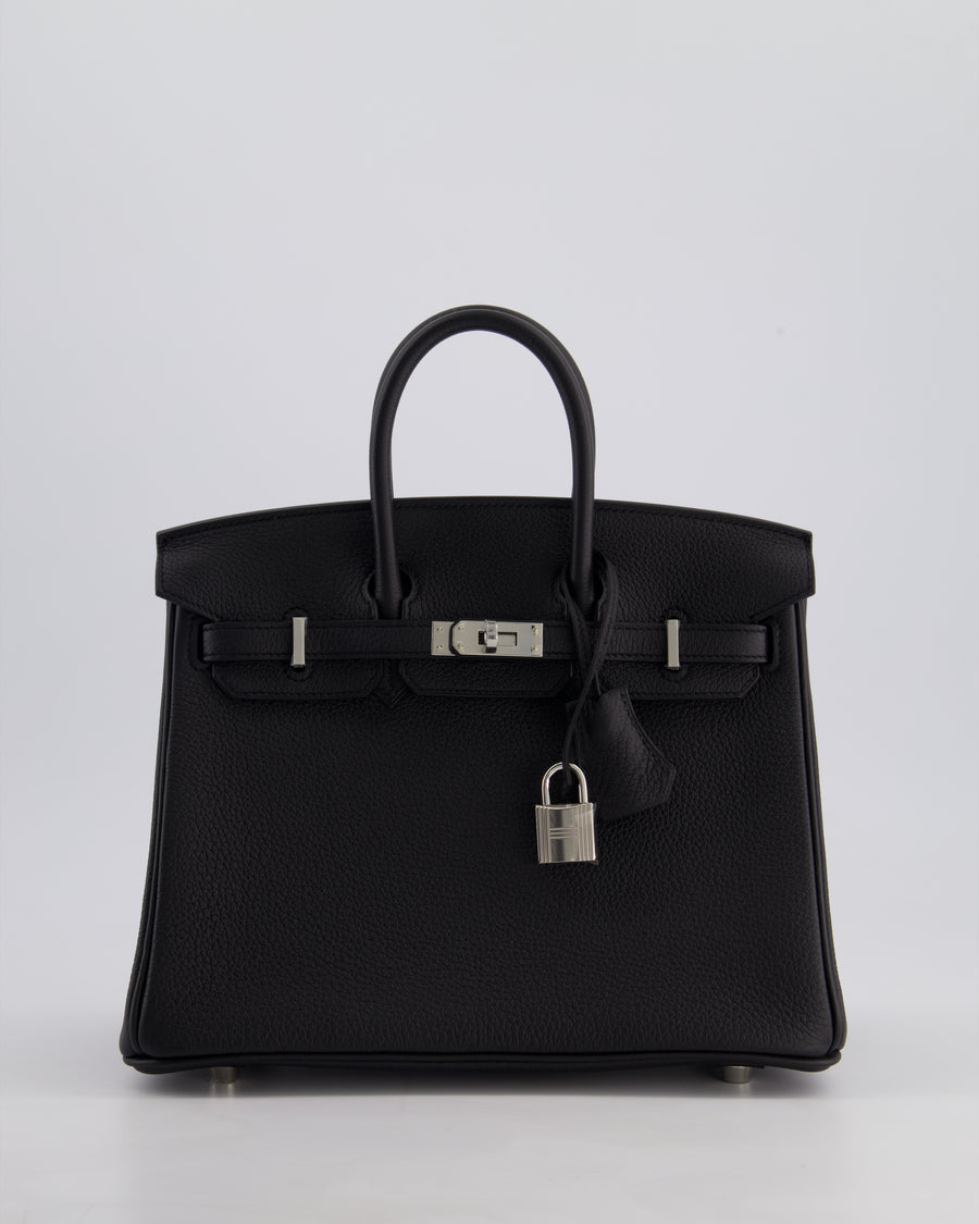 Hermès Birkin 25cm Bag Retourne in Black Togo Leather with Palladium Hardware