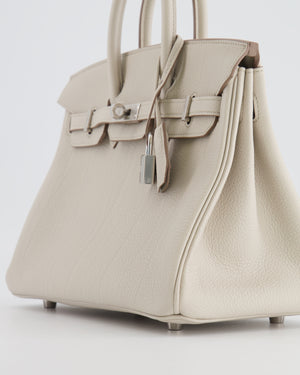 *RARE* Hermès Birkin 25cm Bag Retourne in Beton Togo Leather with Palladium Hardware