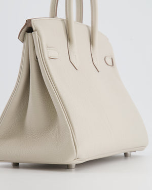 *RARE* Hermès Birkin 25cm Bag Retourne in Beton Togo Leather with Palladium Hardware