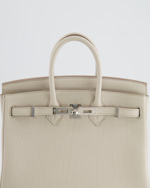 *RARE* Hermès Birkin 25cm Bag Retourne in Beton Togo Leather with Palladium Hardware