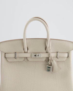 *RARE* Hermès Birkin 25cm Bag Retourne in Beton Togo Leather with Palladium Hardware