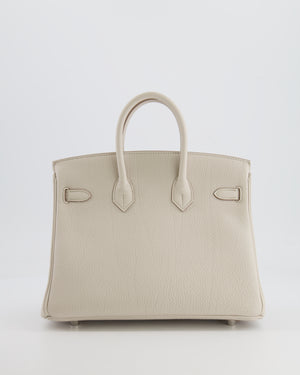 *RARE* Hermès Birkin 25cm Bag Retourne in Beton Togo Leather with Palladium Hardware