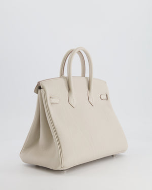 *RARE* Hermès Birkin 25cm Bag Retourne in Beton Togo Leather with Palladium Hardware