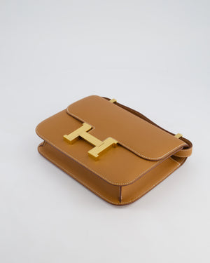 Hermès Constance III Miroir 24cm Bag in Gold Epsom Leather with Gold Hardware