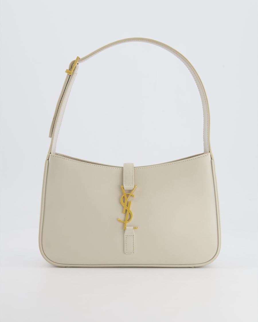 Saint Laurent Cream Le 5 à 7 Bag in Smooth Calfskin Leather with Gold Hardware RRP £1,755