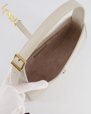 Saint Laurent Cream Le 5 à 7 Bag in Smooth Calfskin Leather with Gold Hardware RRP £1,755