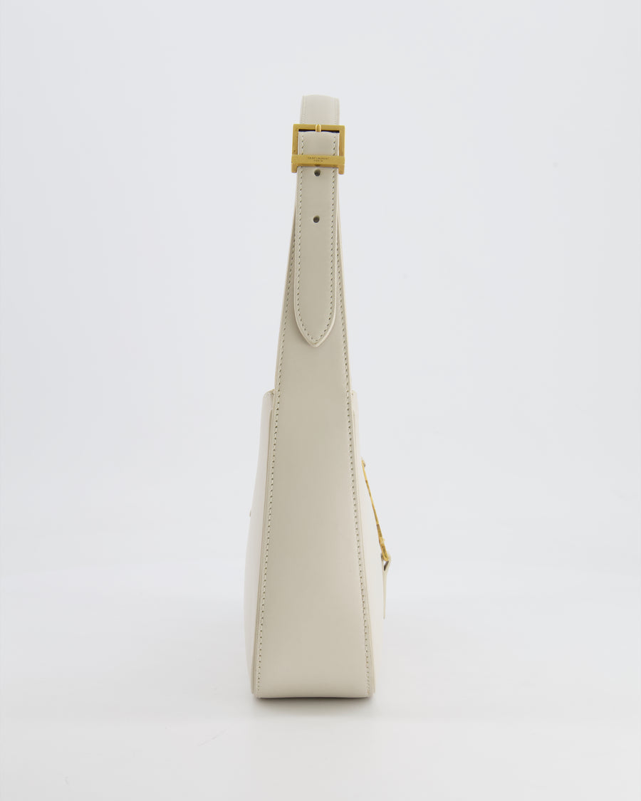 Saint Laurent Cream Le 5 à 7 Bag in Smooth Calfskin Leather with Gold Hardware RRP £1,755