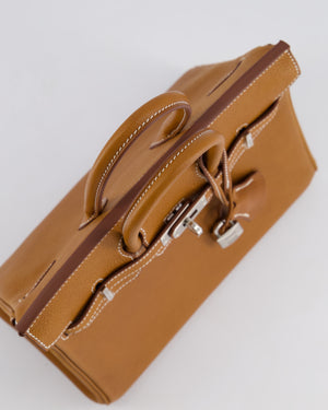 *RARE* Hermès Birkin 25cm Retourne in Fauve Barenia Faubourg Leather with Palladium Hardware