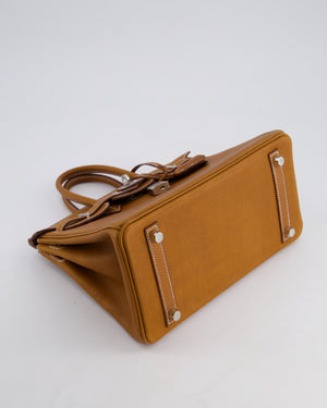 *RARE* Hermès Birkin 25cm Retourne in Fauve Barenia Faubourg Leather with Palladium Hardware