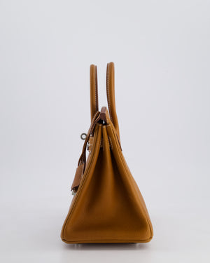 *RARE* Hermès Birkin 25cm Retourne in Fauve Barenia Faubourg Leather with Palladium Hardware
