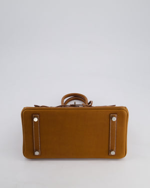 *RARE* Hermès Birkin 25cm Retourne in Fauve Barenia Faubourg Leather with Palladium Hardware