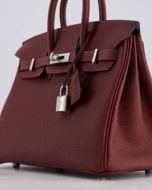 Hermès Birkin 25cm Bag Retourne in Rouge H Togo Leather with Palladium Hardware