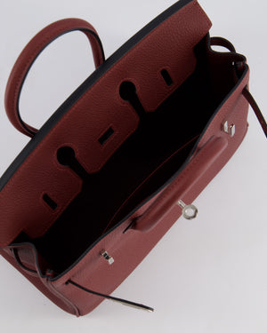 Hermès Birkin 25cm Bag Retourne in Rouge H Togo Leather with Palladium Hardware