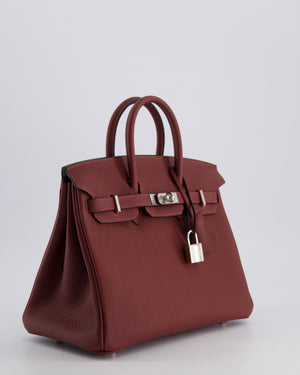 Hermès Birkin 25cm Bag Retourne in Rouge H Togo Leather with Palladium Hardware