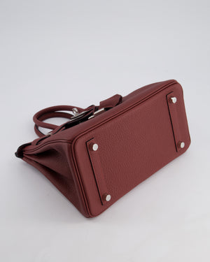 Hermès Birkin 25cm Bag Retourne in Rouge H Togo Leather with Palladium Hardware