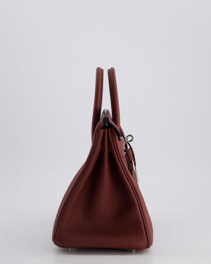 Hermès Birkin 25cm Bag Retourne in Rouge H Togo Leather with Palladium Hardware
