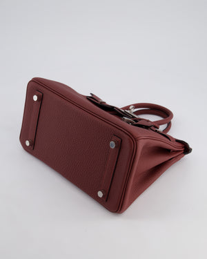 Hermès Birkin 25cm Bag Retourne in Rouge H Togo Leather with Palladium Hardware