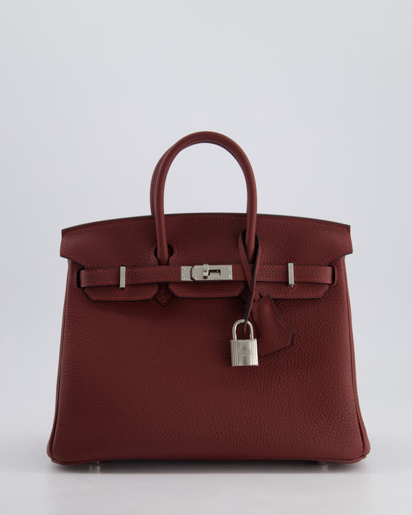 Hermès Birkin 25cm Bag Retourne in Rouge H Togo Leather with Palladium Hardware