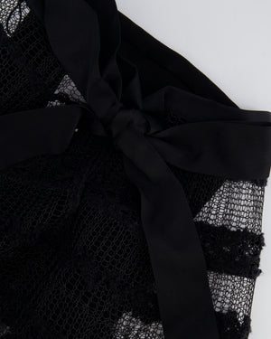 Chanel Black Midi Tulle Skirt with CC Logo Embellishment Details Size FR 36 (UK 8)