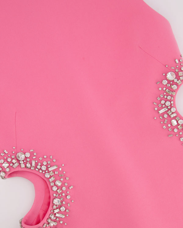 A.L.C Pink Cut-Out Mini Dress with Crystal Embellishments Size US 2 (UK 6) RRP £700