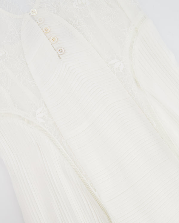 Temperley London White Lace Midi Dress Size UK 8