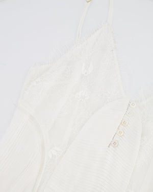 Temperley London White Lace Midi Dress Size UK 8