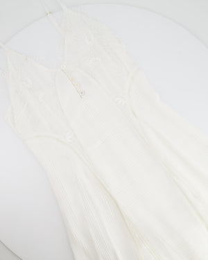 Temperley London White Lace Midi Dress Size UK 8