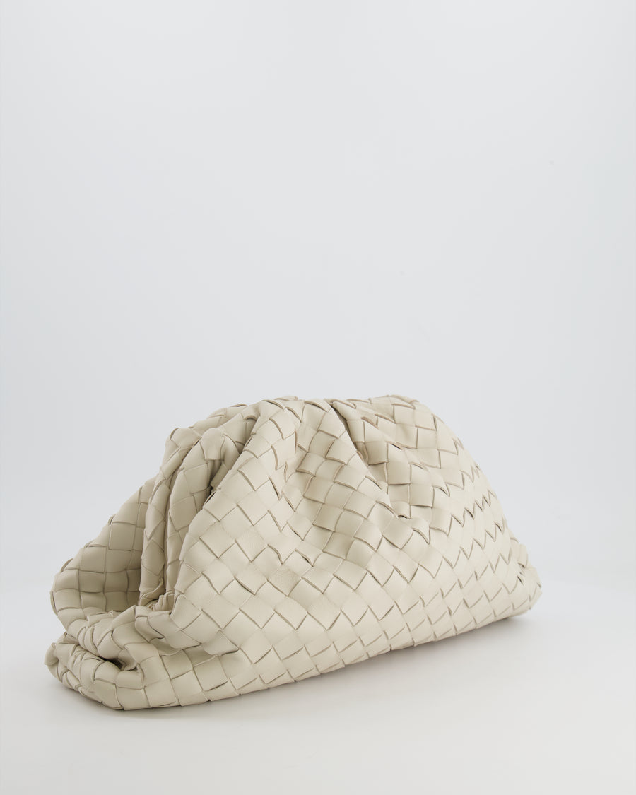 Bottega Veneta Sea Salt Intrecciato Leather Clutch Bag RRP £2,900