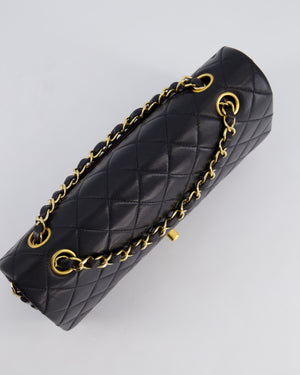 *STUNNING VINTAGE* Chanel Vintage Black Medium Classic Double Flap Bag in Lambskin Leather with 24k Gold Hardware